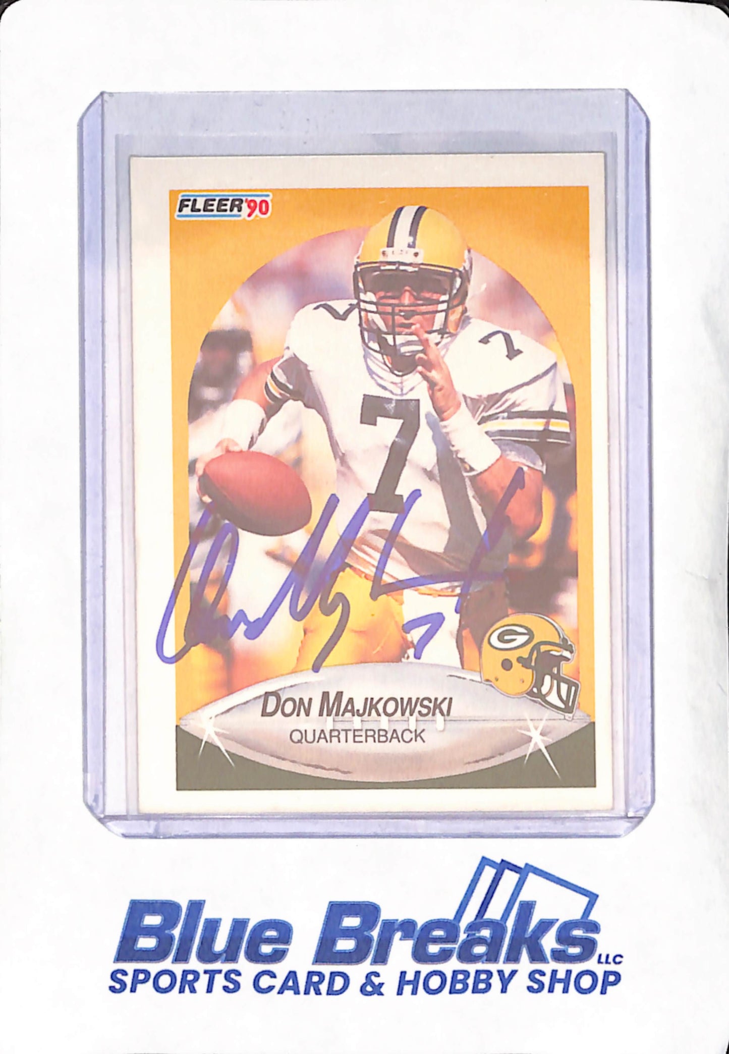 1990 Fleer - Don Majikowski - In Person Autograph - Green Bay Packers - Football - Beckett Authentication - #175