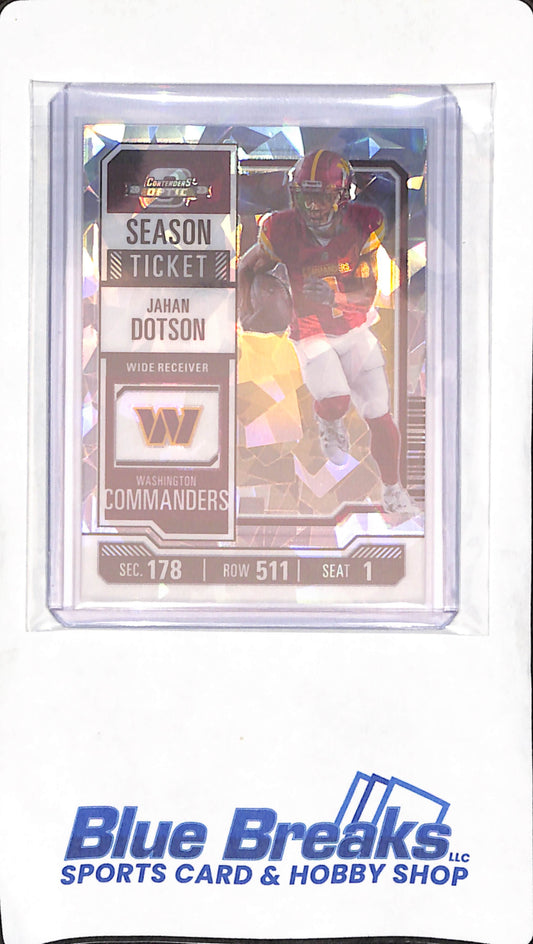 2023 Panini Contenders Optic - Season Ticket - Cracked Ice - Jahan Dotson - 04/22 - #57 - football - Commanders
