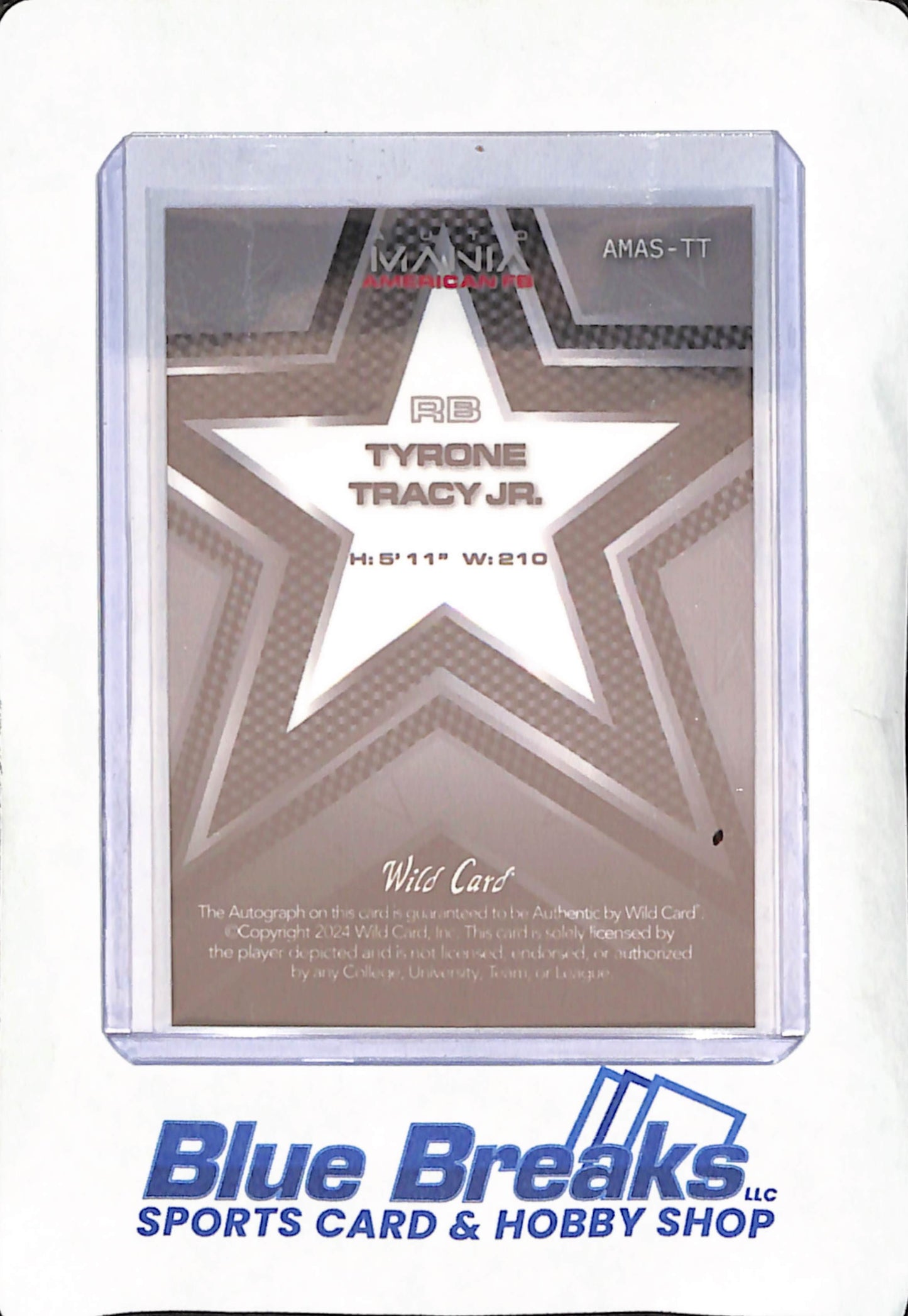 2024 Wild Card Auto Mania - Tyrone Tracy Jr - Red Rookie Autograph - Purdue - Football - #AMAS-TT
