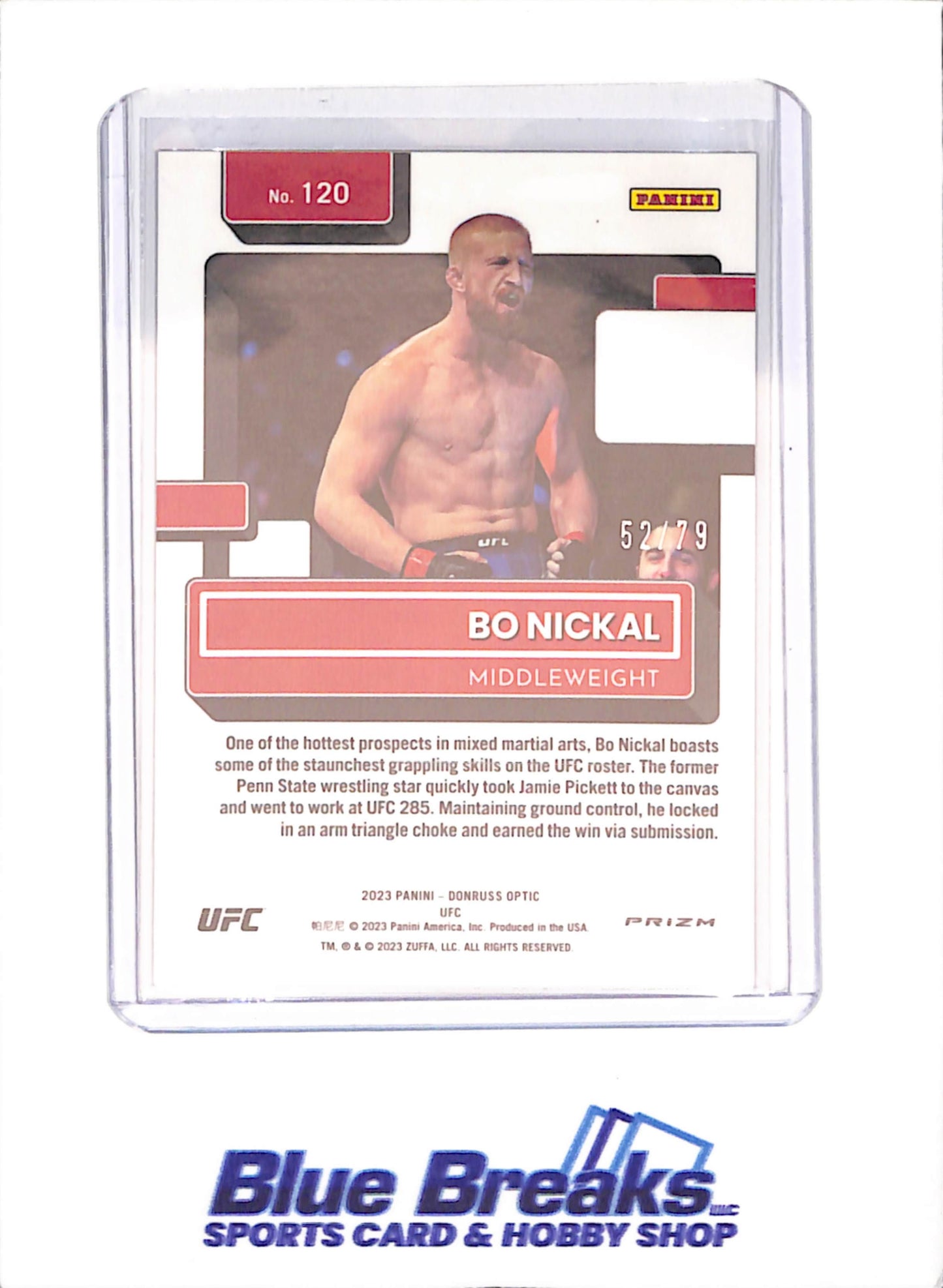 2023 Panini Donruss Optic - Bo Nickal - Pink Lazer - Rated Rookie - 52/79 - #120 - drop