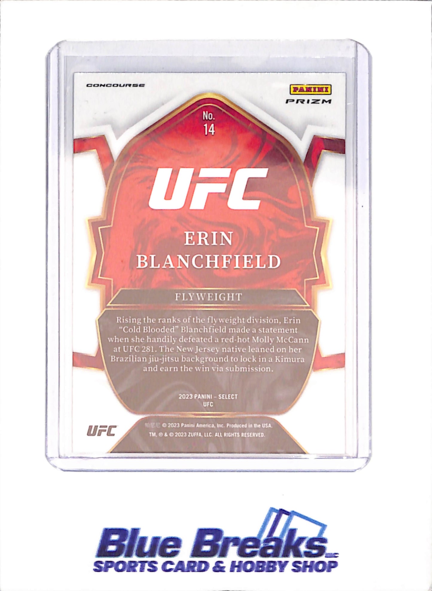 2023 Panini Select - Erin Blanchfield - RC - Disco - UFC - #14 - drop