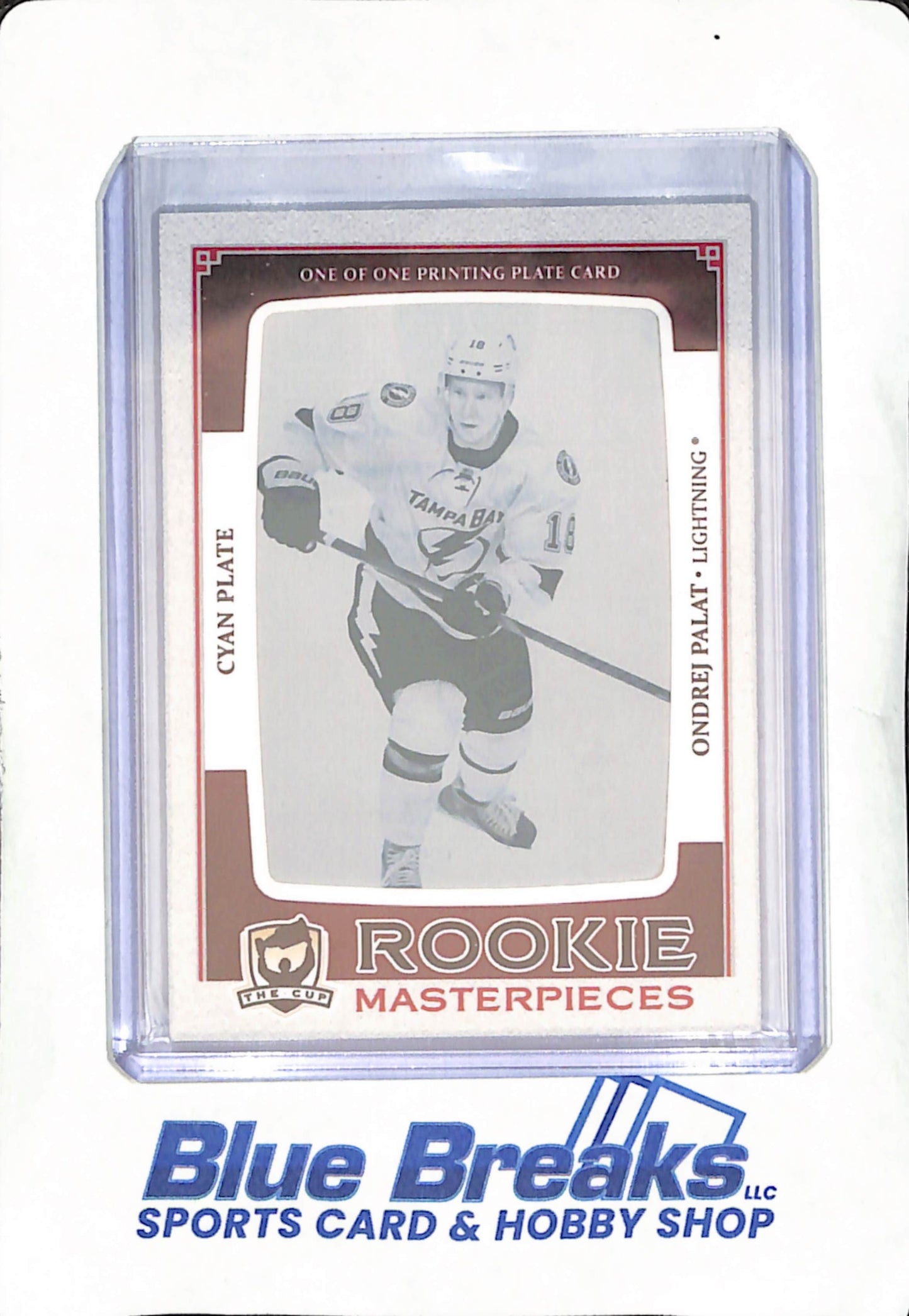 2013-14 The Cup Hockey - Ondrej Palat - One of One Cyan Printing Plate - Rookie Masterpieces - #SPGU-112