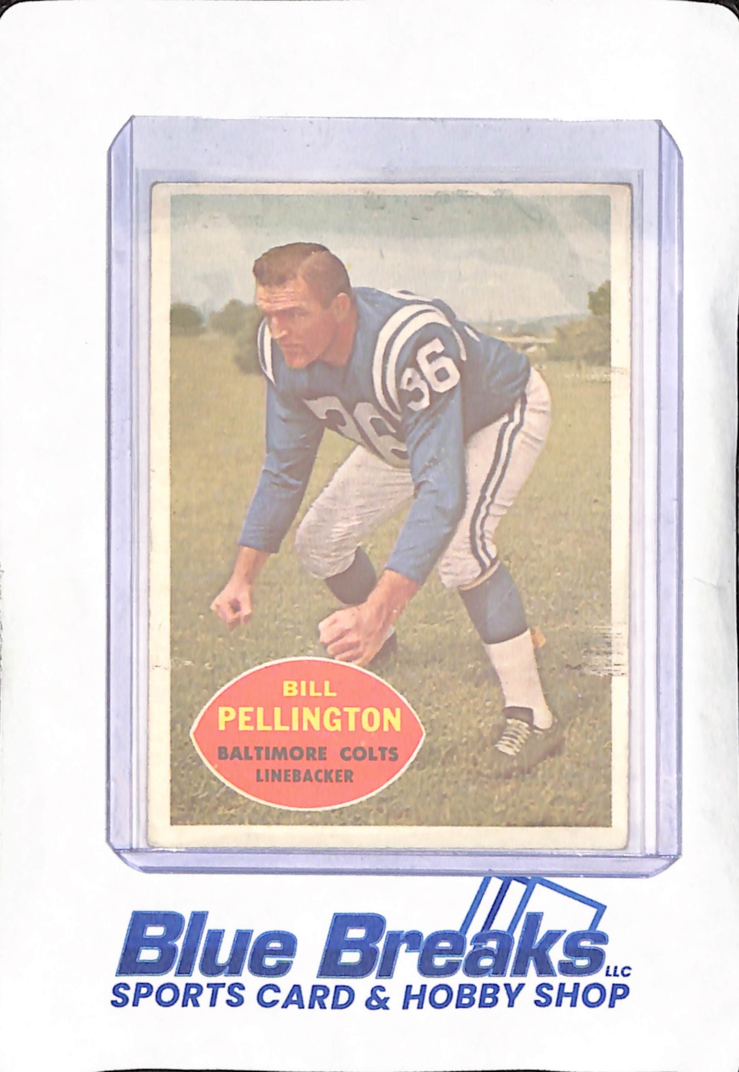 1960 Topps - Bill Pellington - Baltimore Colts - Football - #8