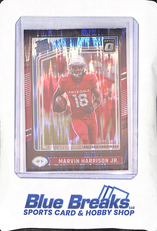 2024 Panini Donruss Optic - Marvin Harrison Jr - Purple Shock Rated Rookie - Arizona Cardinals - Football - #276