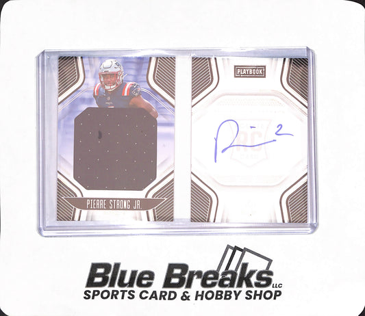 2022 Panini Playbook - Pierre Strong Jr - Rookie Card Autograph Booklet - New England Patriots - Football - 99/299 - #239