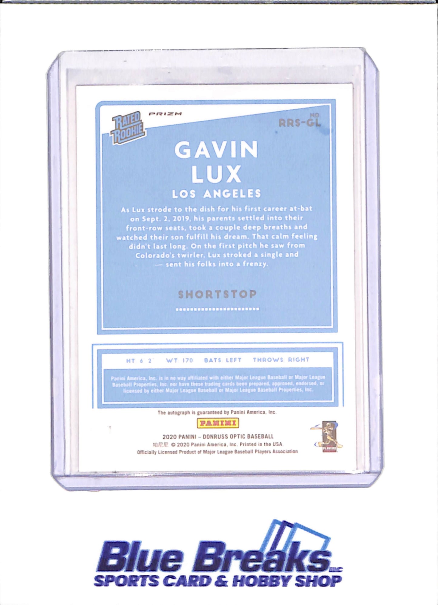 2020 Panini Donruss Optic - Gavin Lux - Pink Lazer Autograph - Rated Rookie - Los Angeles Dodgers - Baseball - #RRS-GL - drop