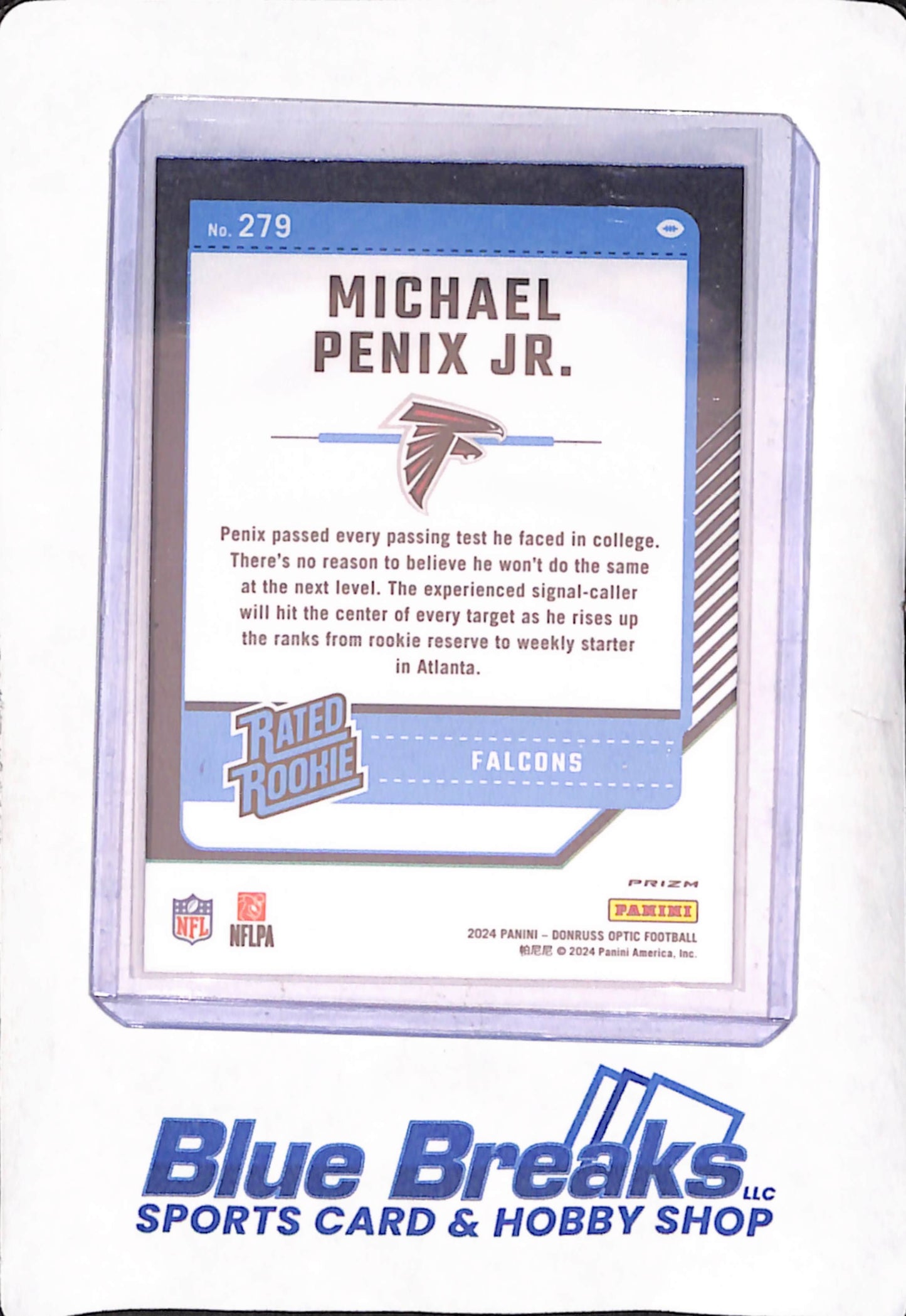 2024 Panini Donruss Optic - Michael Penix Jr - Pink Rated Rookie - Altlanta Falcons - Football - #279