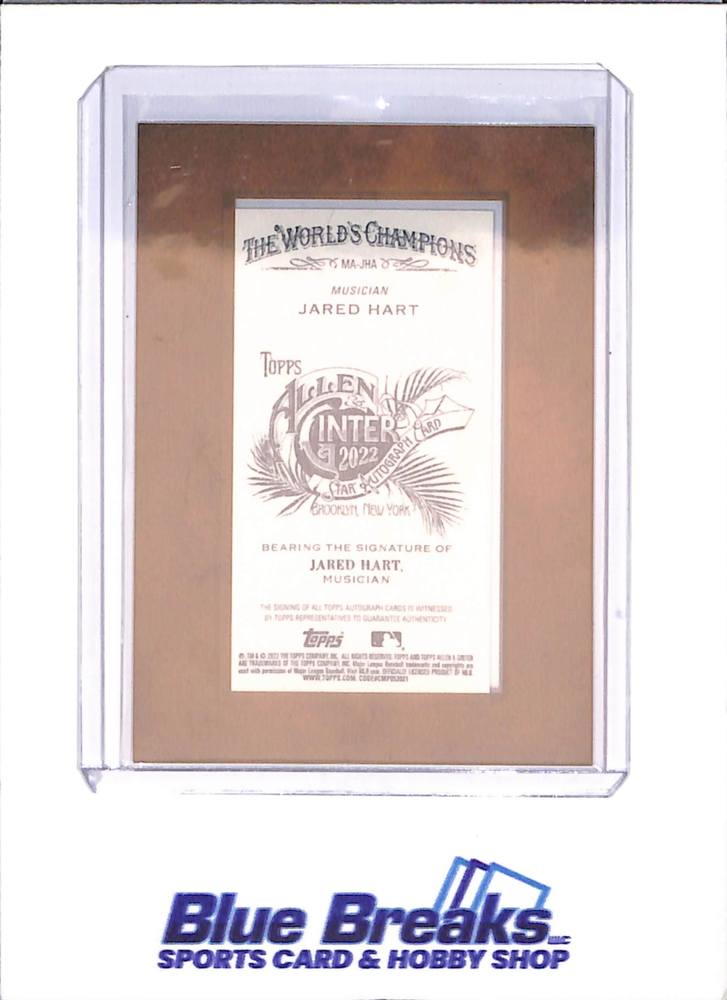 2022 Topps Allen & Ginter - Jared Hart - Star Autograph - #MA-JHA - drop
