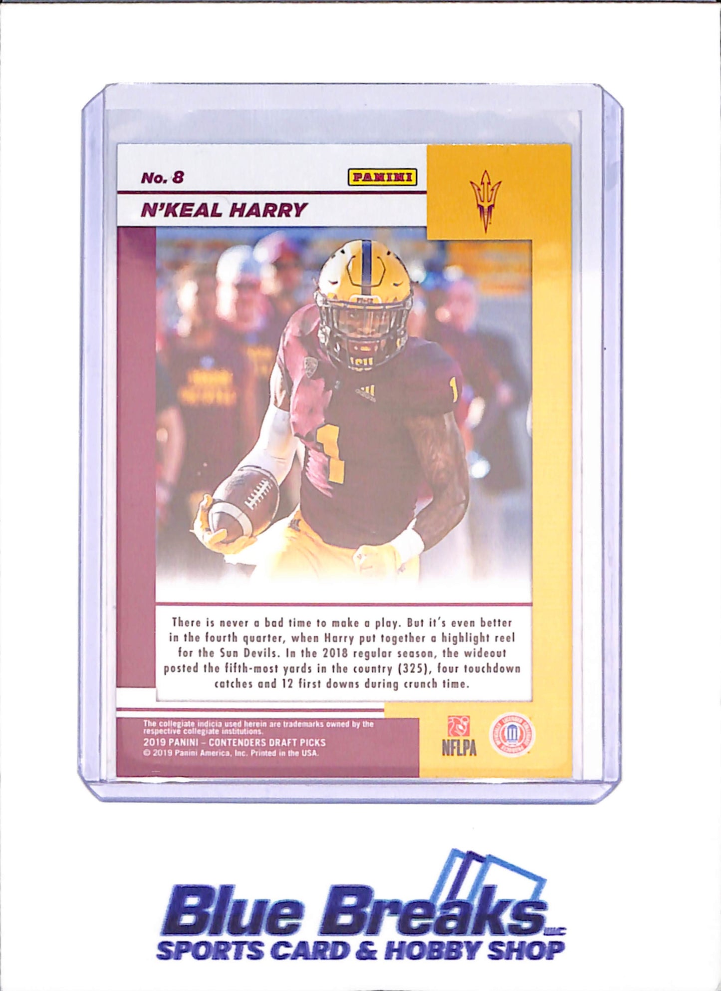 2019 Panini Contenders Draft Picks - N'Keal Harry - Game Day Ticket - 4/10 - Arizona State University - Football - #8 - drop