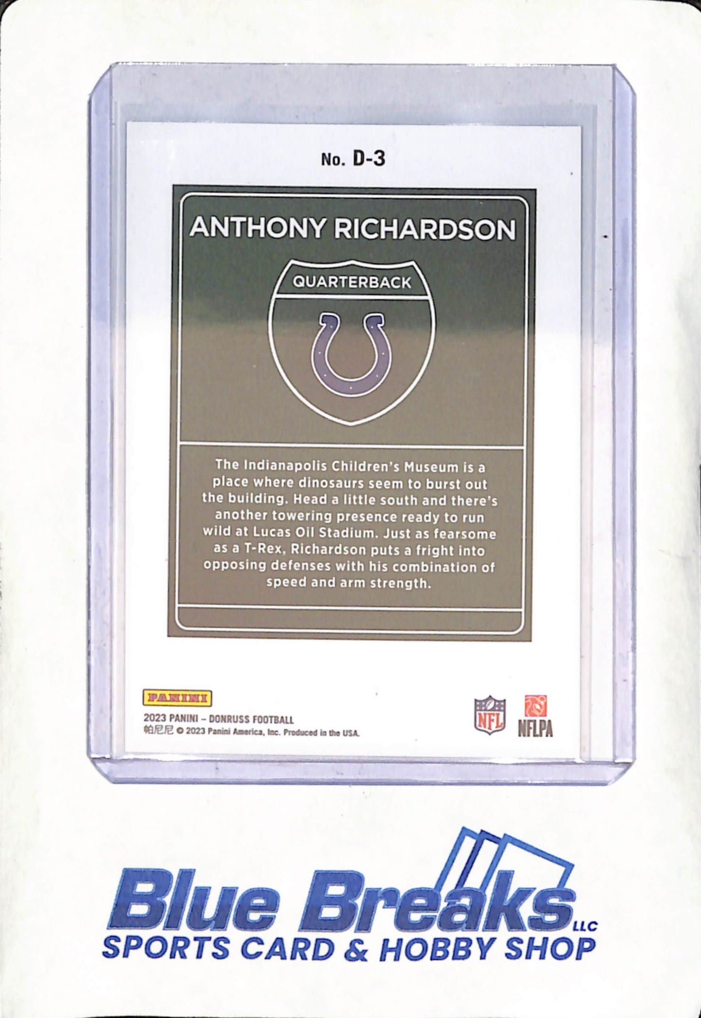 2023 Panini - Donruss - Downtown - Anthony Richardson - D-3 - Football - Colts