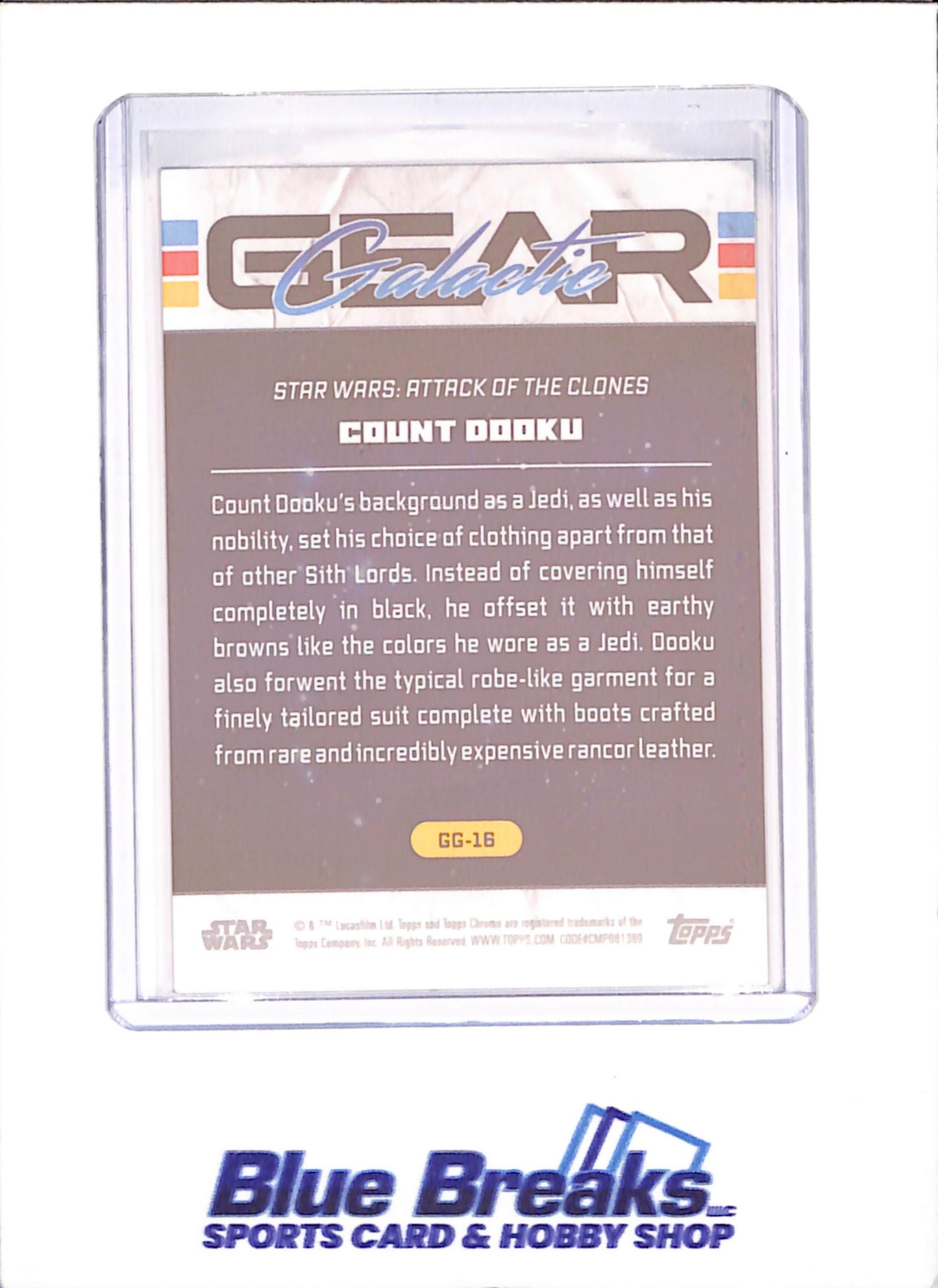 2024 Topps Chrome Star Wars - Count Douku - Galactic Gear - 78/99 - #GG-16 - drop