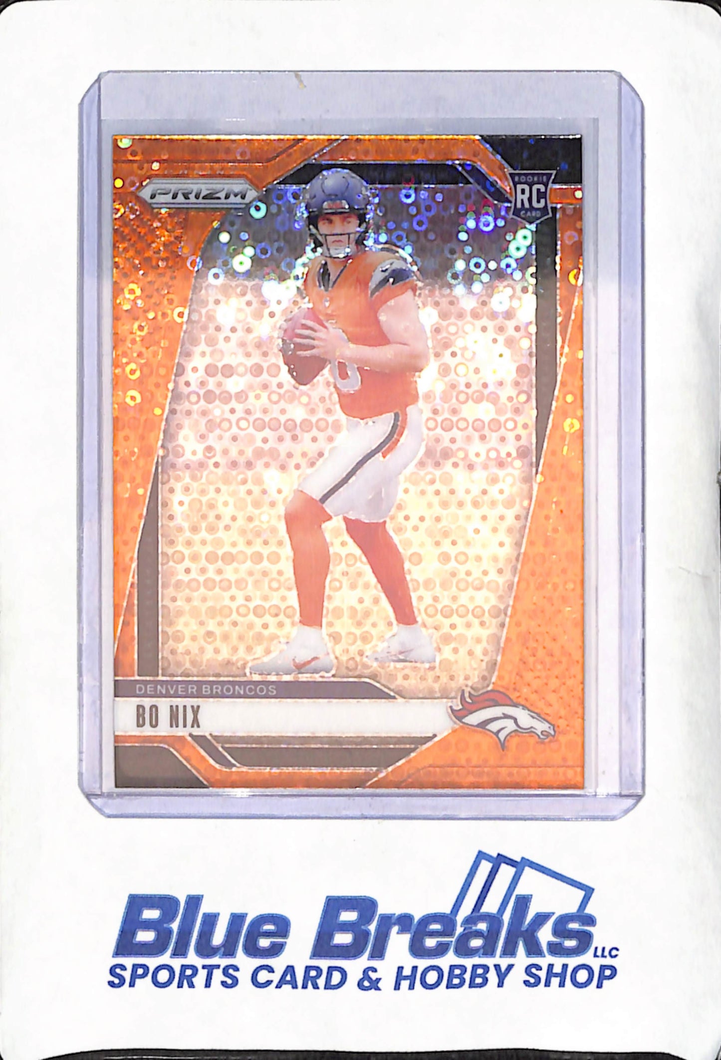 2024 Panini Prizm - Bo Nix - Orange Disco - Denver Broncos - Football - RC - #309