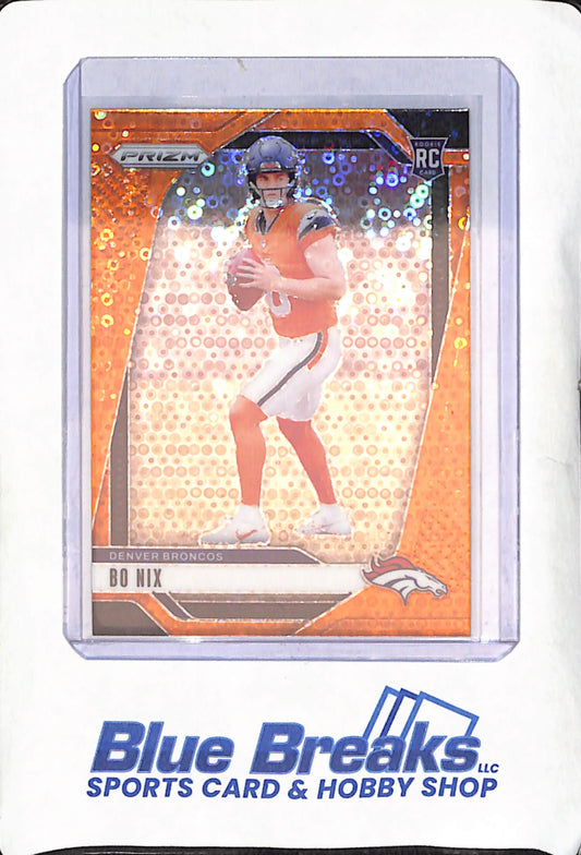 2024 Panini Prizm - Bo Nix - Orange Disco - Denver Broncos - Football - RC - #309