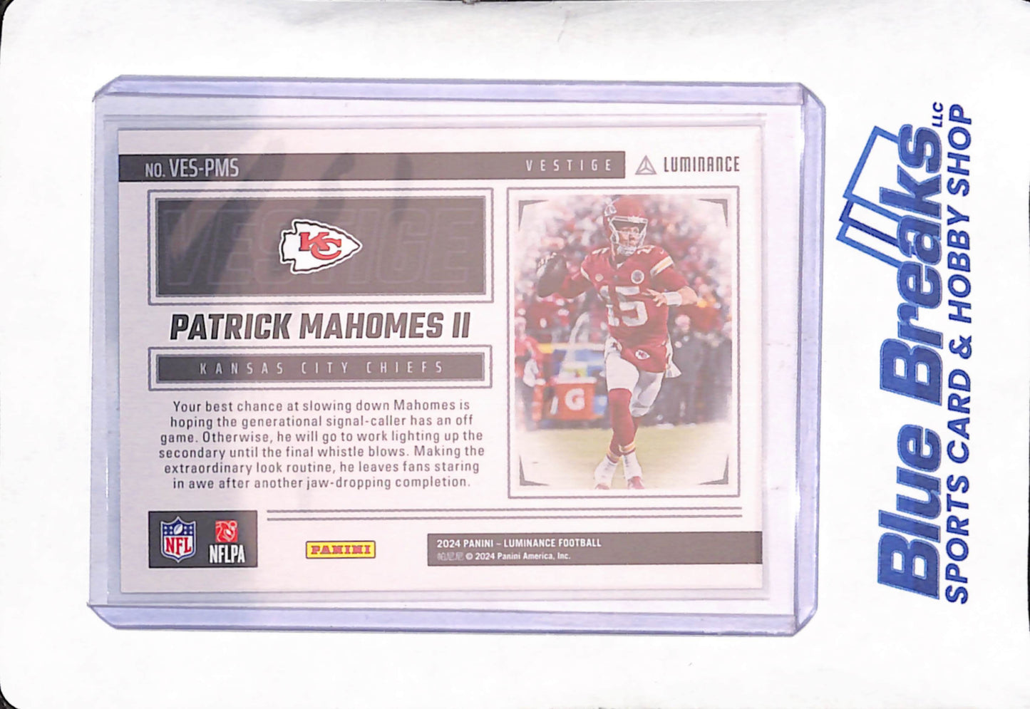 2024 Panini Luminance - Patrick Mahomes - Vestige - Kansas City Chiefs - Football - #VES-PMS