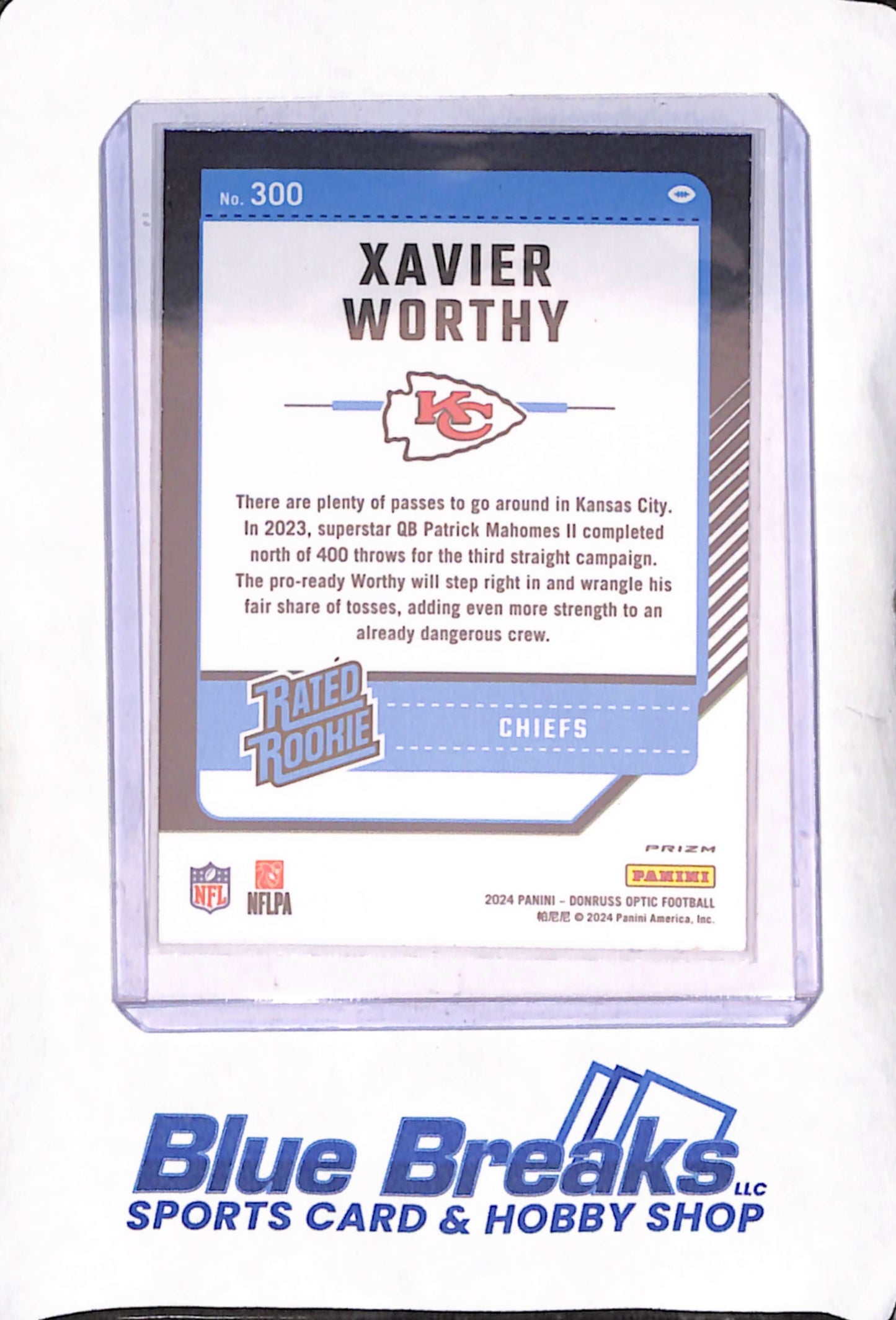 2024 Panini Donruss Optic - Xavier Worthy - Stars Prizm Rated Rookie - Kansas City Chiefs - Football - #300