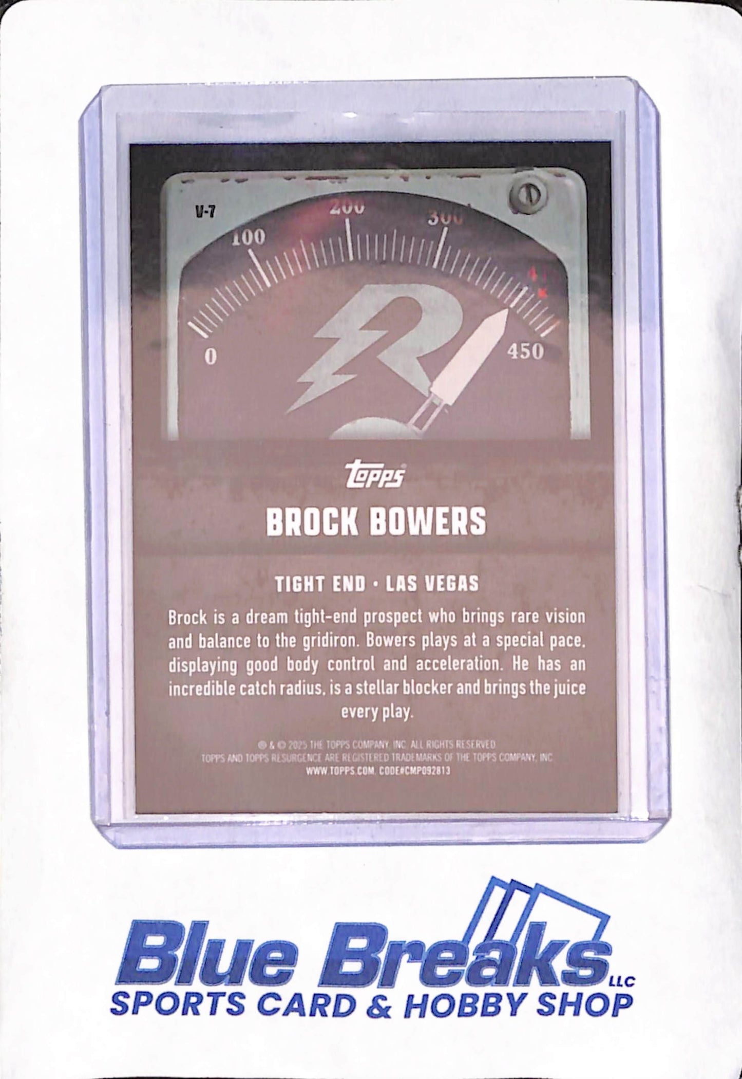 2024 Topps Resurgence - Brock Bowers - RC - Voltaic - 145/279 - Las Vegas Raiders - Football - #V-7