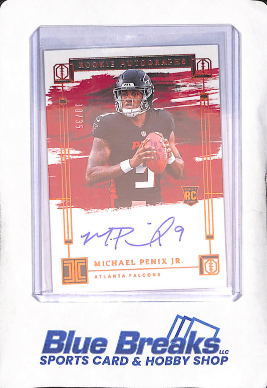 2024 Panini Impeccable - Michael Penix Jr - Rookie Autograph - 30/35 - Atlanta Falcons - Football - #RA-MPJ