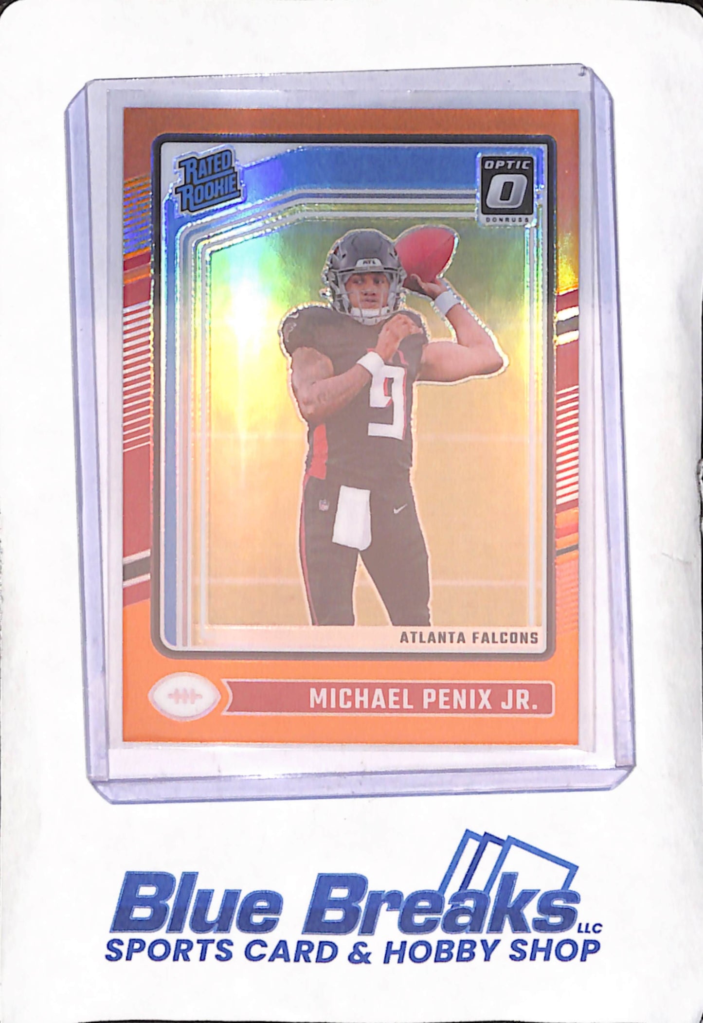 2024 Panini Donruss Optic - Michael Penix Jr - Orange Prizm Rated Rookie - 132/249 - Atlanta Falcons - Football - #279