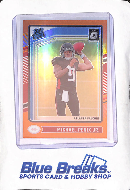 2024 Panini Donruss Optic - Michael Penix Jr - Orange Prizm Rated Rookie - 132/249 - Atlanta Falcons - Football - #279