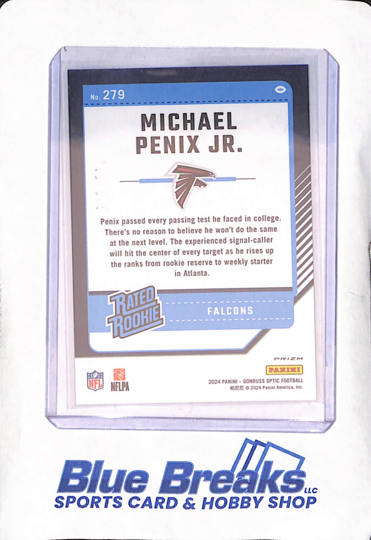 2024 Panini Donruss Optic - Michael Penix Jr - Orange Prizm Rated Rookie - 132/249 - Atlanta Falcons - Football - #279