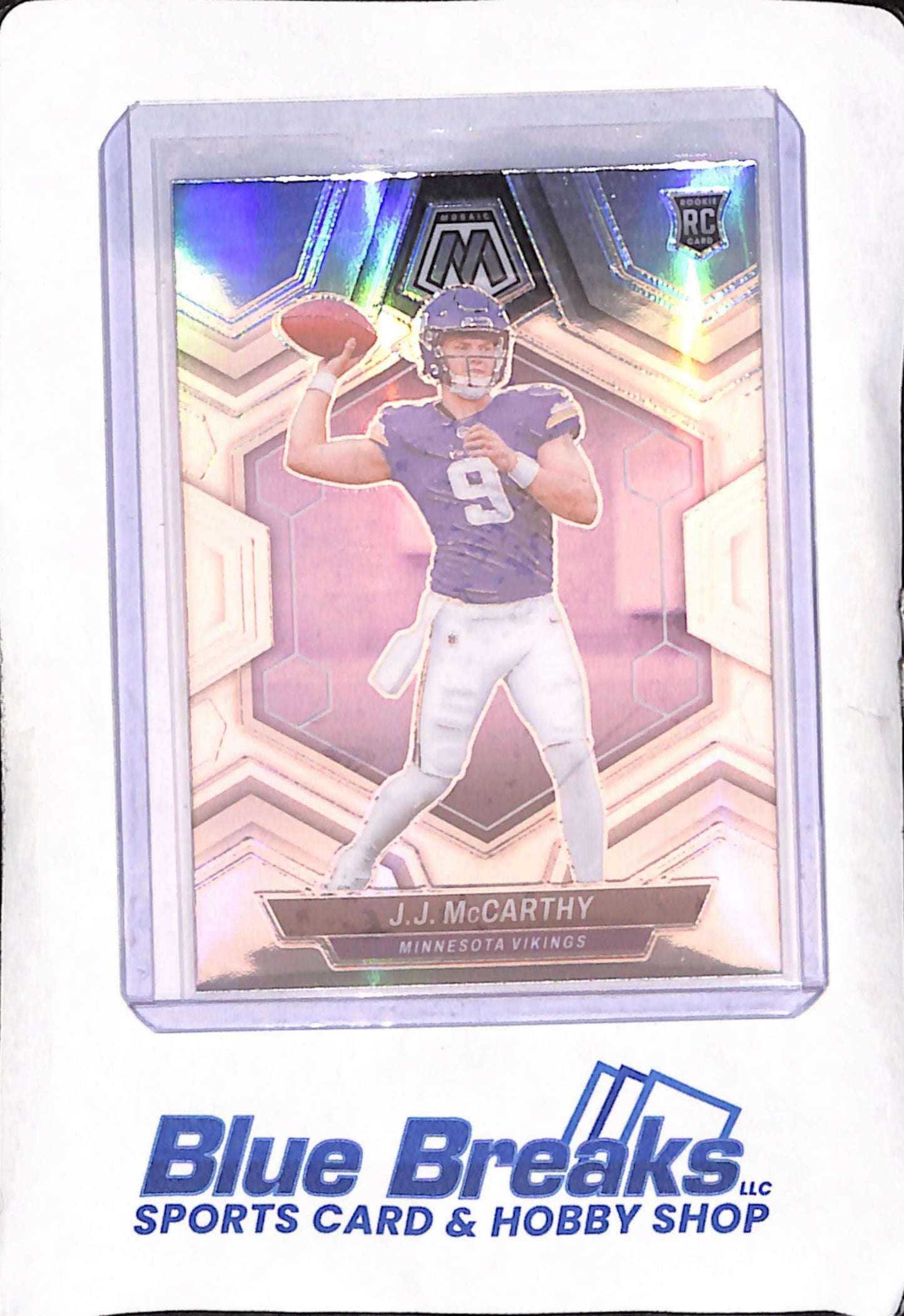 2024 Panini Mosaic - JJ McCarthy - Silver Prizm RC - Minnesota Vikings - Football - #310