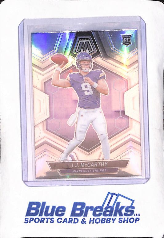 2024 Panini Mosaic - JJ McCarthy - Silver Prizm RC - Minnesota Vikings - Football - #310