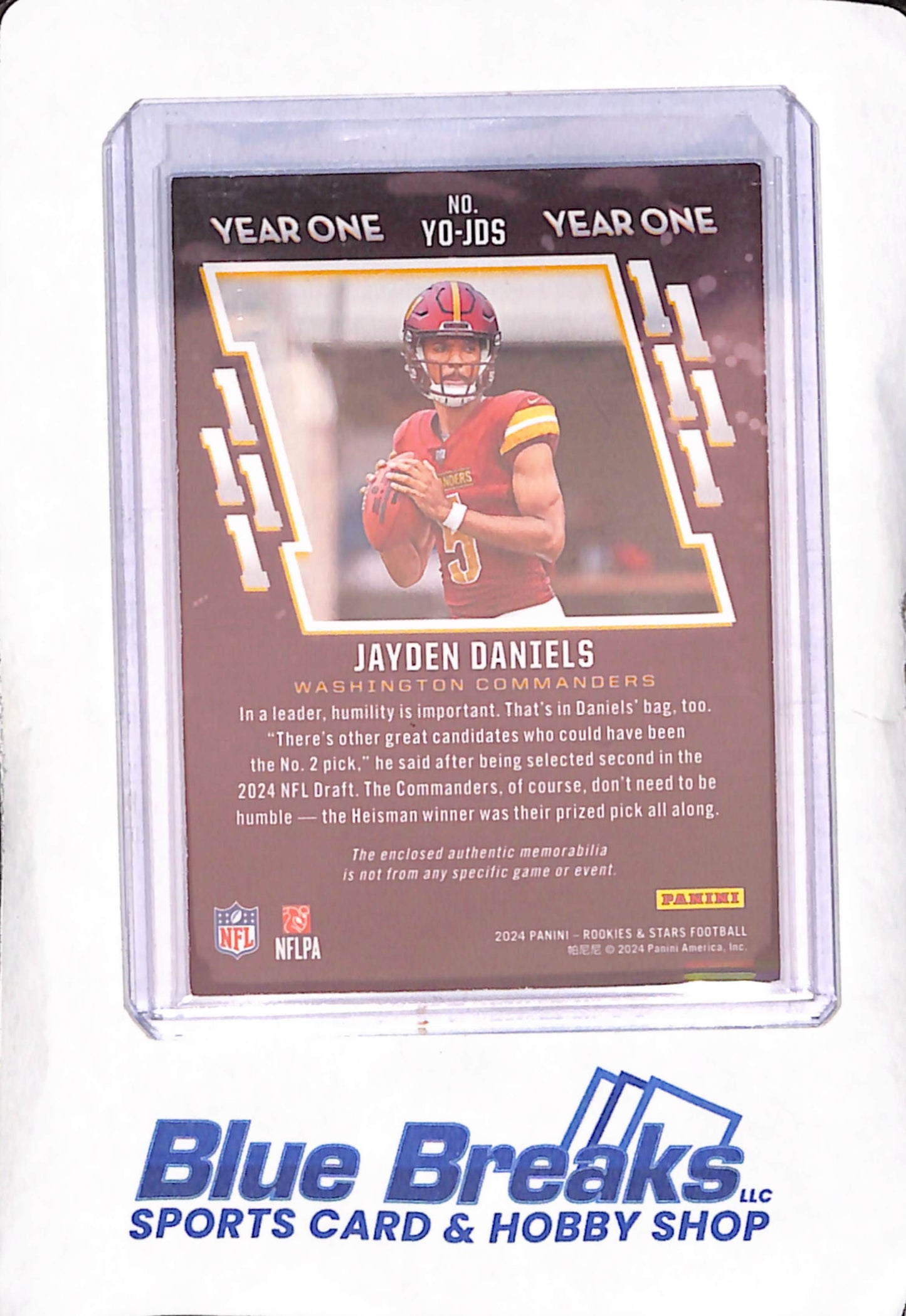 2024 Panini Rookies & Stars - Jayden Daniels - Year One RC Relic - Washington Commanders - Football - #YO-JDS