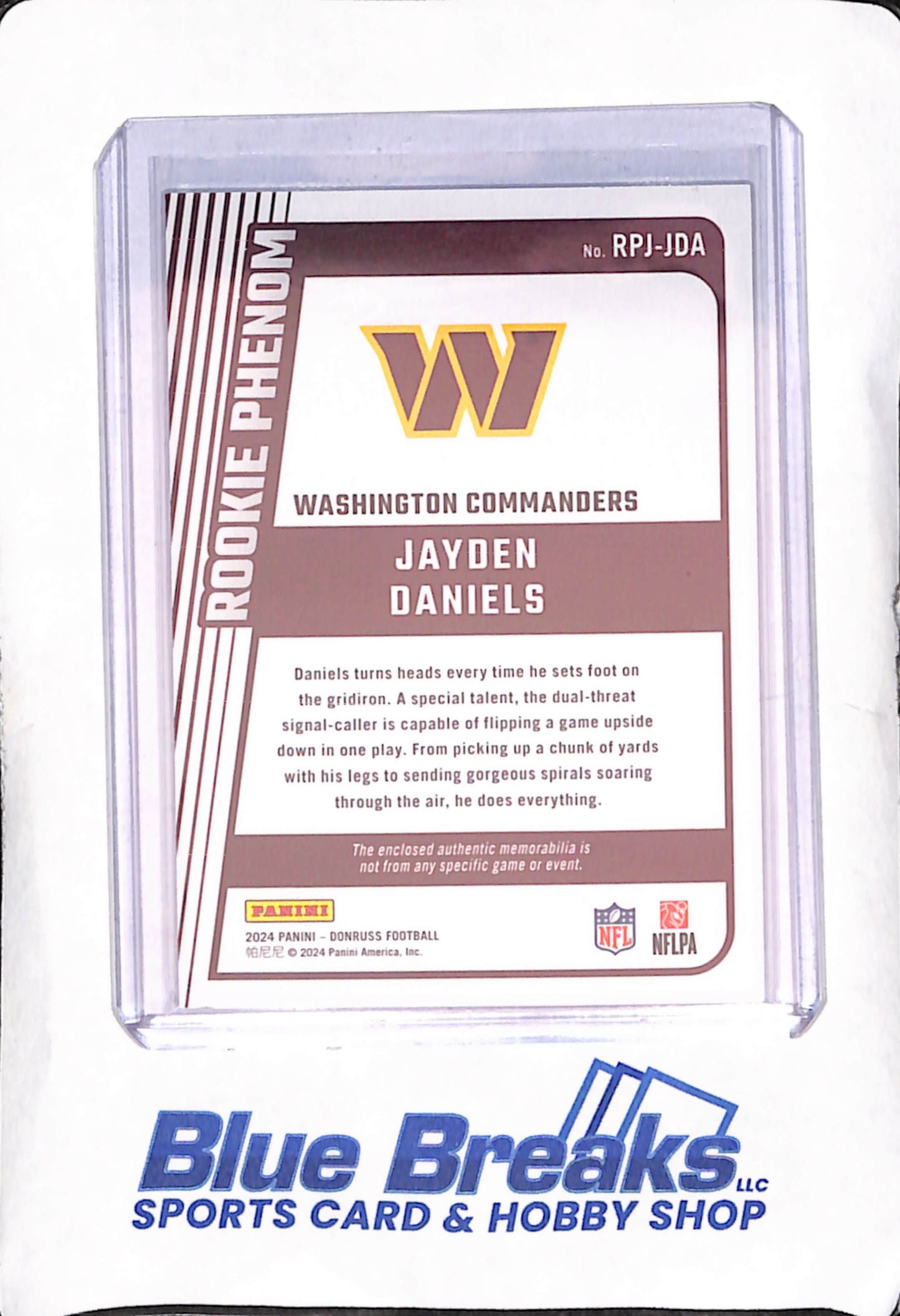 2024 Panini Donruss - Jayden Daniels - Rookie Phenom Relic - Washington Commanders - Football - #RPJ-JDA