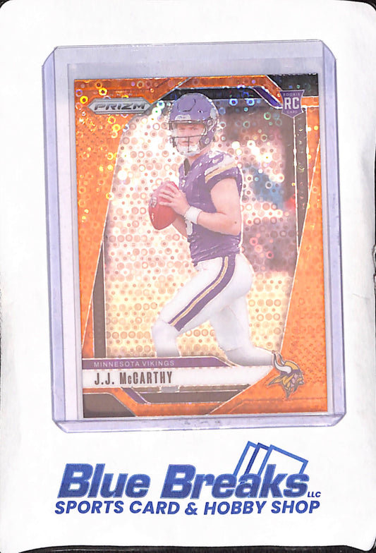 2024 Panini Prizm - JJ McCarthy - Orange Disco RC - Minnesota Vikings - Football - #400
