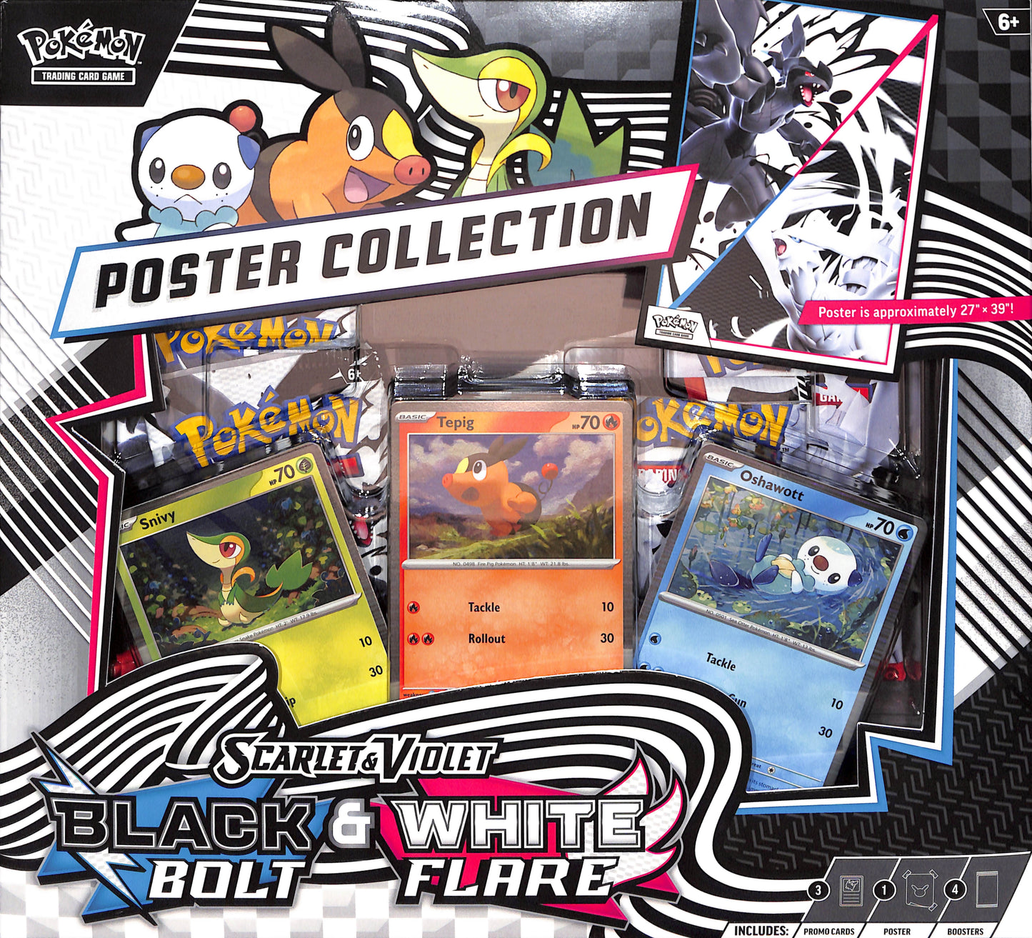 Pokemon - Scarlet & Violet: Black Bolt & White Flare Poster Collection - Sealed Wax