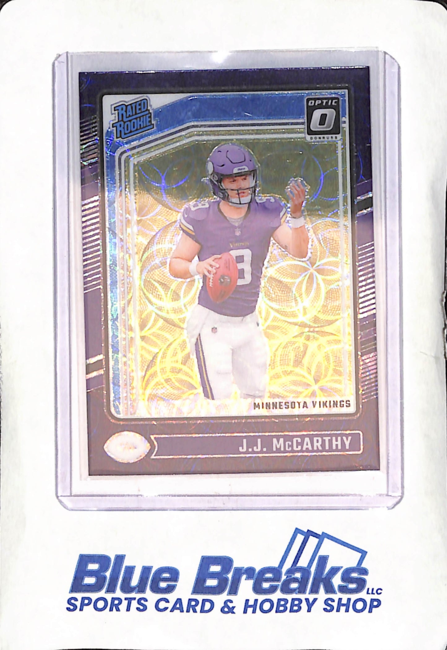 2024 Panini Donruss Optic - JJ McCarthy - Purple Scope Rated Rookie - Minnesota Vikings - Football - #235