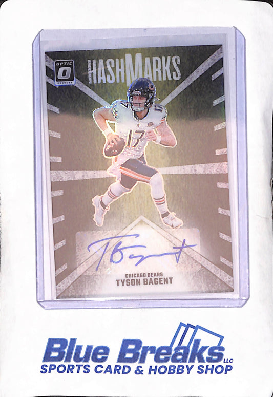 2024 Panini Donruss Optic - Tyson Bagent - Hash Marks Prizm Autograph  - Chicago Bears - Football - #HM-TBT
