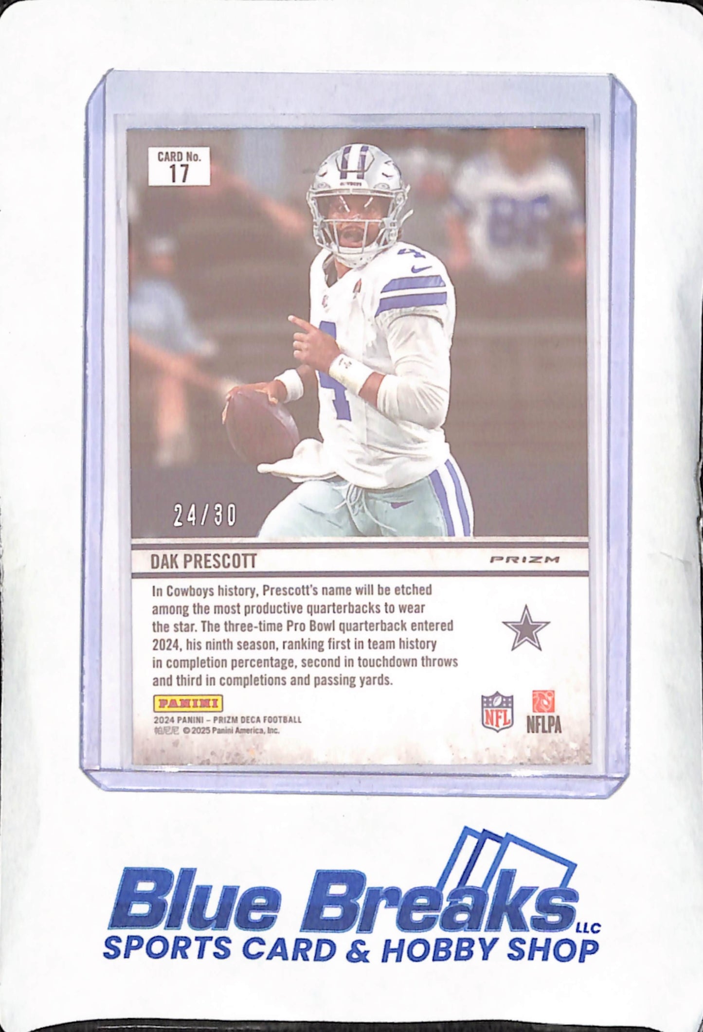 2024 Panini Prizm Deca - Dak Prescott - Downtown Bound Mojo - 24/30 - Dallas Cowboys - Football - #17