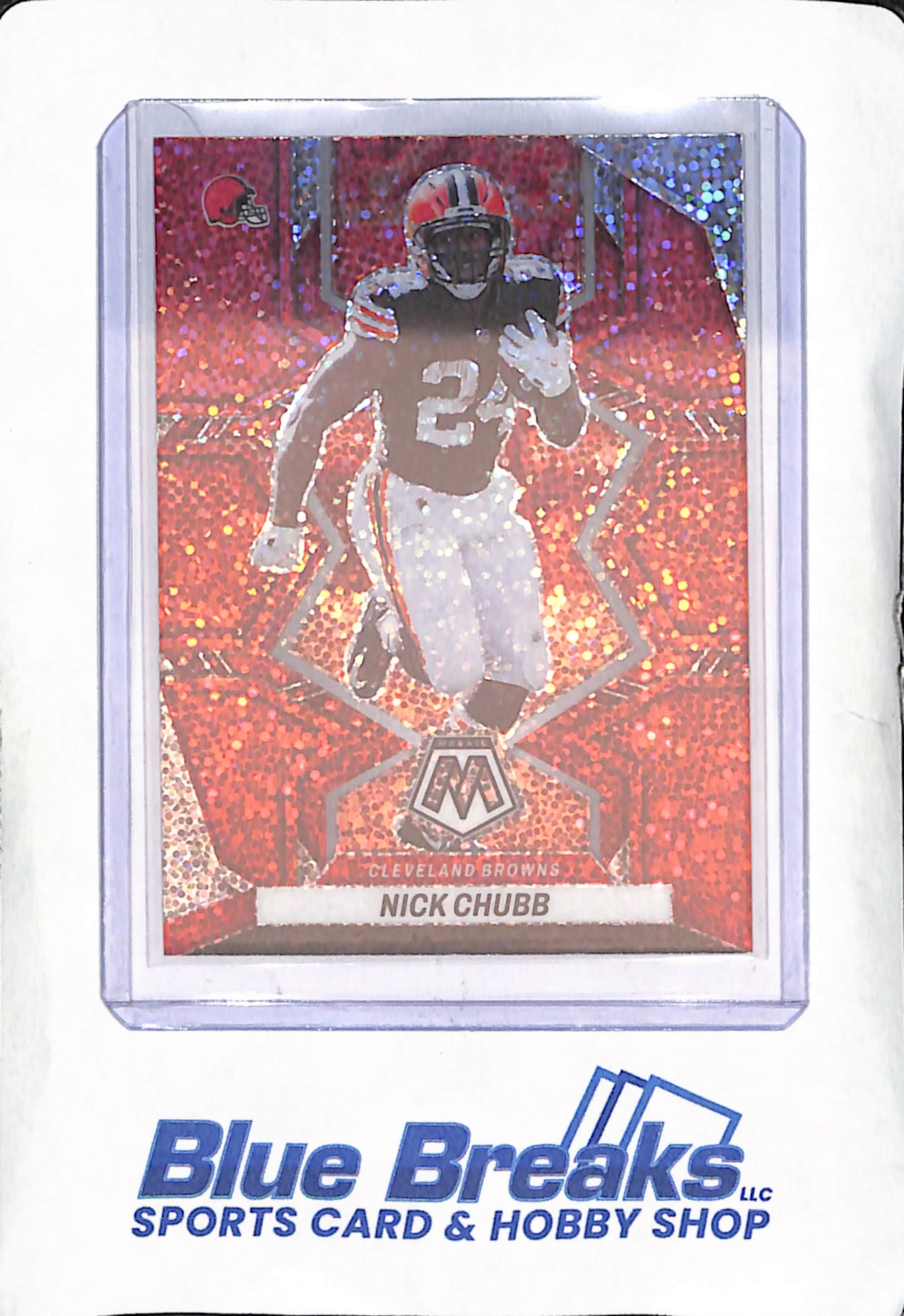 2022 Panini Mosaic - Nick Chubb - Red Sparkle - Cleveland Browns - Football - #47