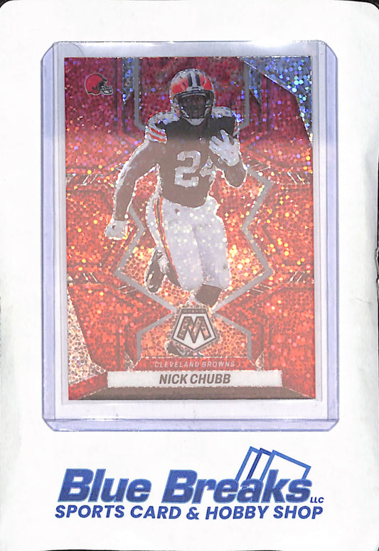 2022 Panini Mosaic - Nick Chubb - Red Sparkle - Cleveland Browns - Football - #47