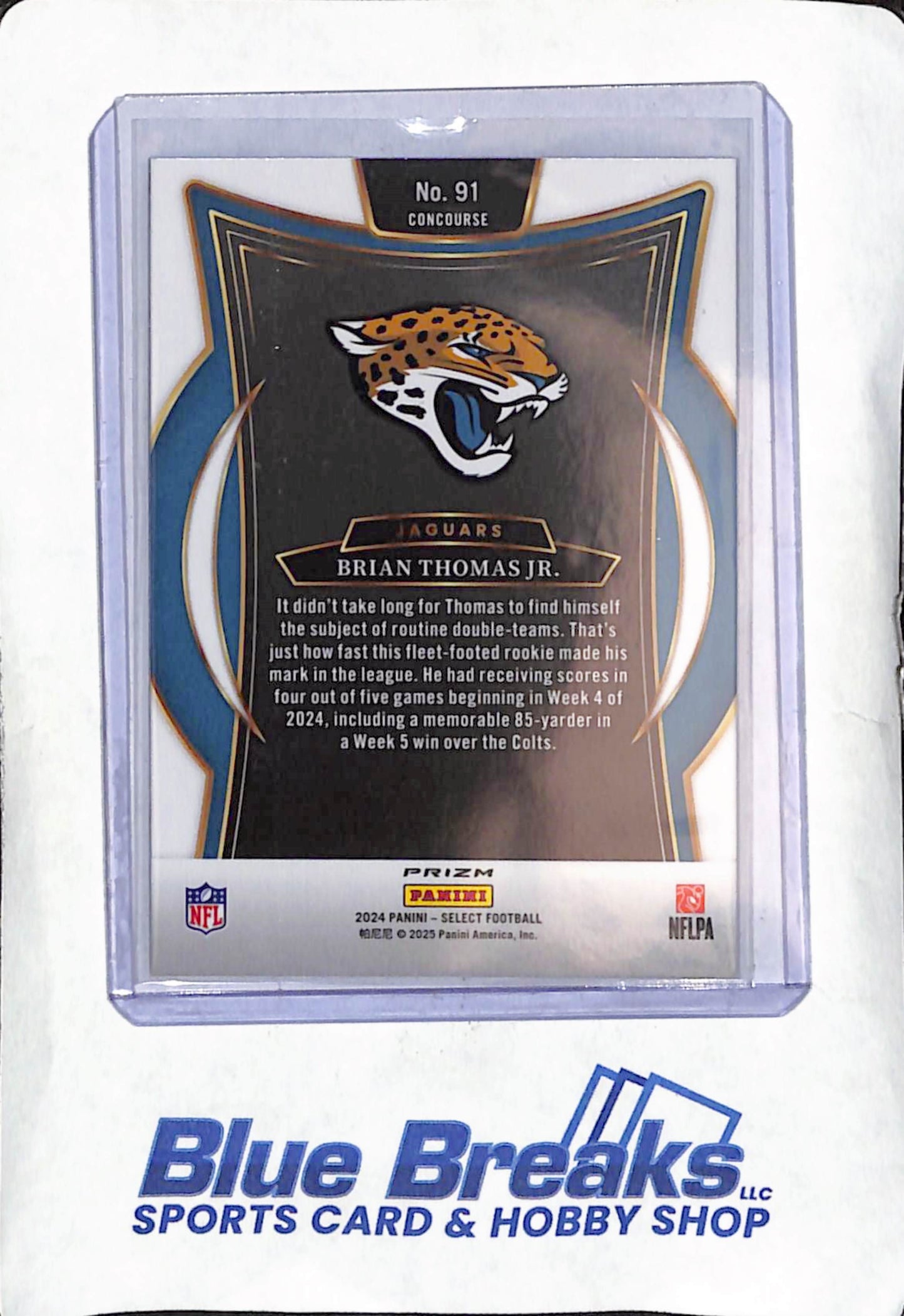 2024 Panini Select - Zebra - Concourse - Brian Thomas Jr - RC - #91 - Football - Jaguars