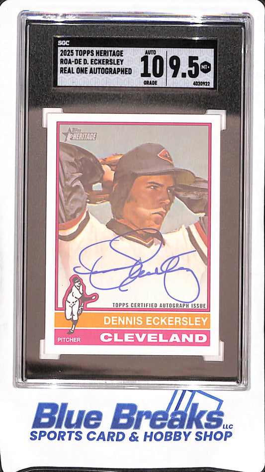 2025 Topps Heritage - Dennis Eckersley - Autograph - Cleveland Indians - Baseball - SGC 10/9.5 - #ROA-DE