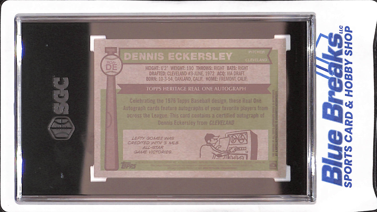 2025 Topps Heritage - Dennis Eckersley - Autograph - Cleveland Indians - Baseball - SGC 10/9.5 - #ROA-DE