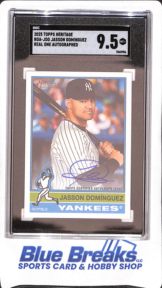 2025 Topps Heritage - Jasson Dominguez - Autograph - New York Yankees - Baseball - SGC 9.5 - #ROA-JDO