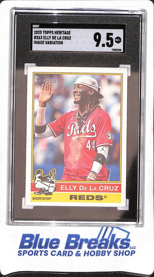 2025 Topps Heritage - Elly De La Cruz - Image Variation - Cincinnati Reds - Baseball - SGC 9.5 - #263
