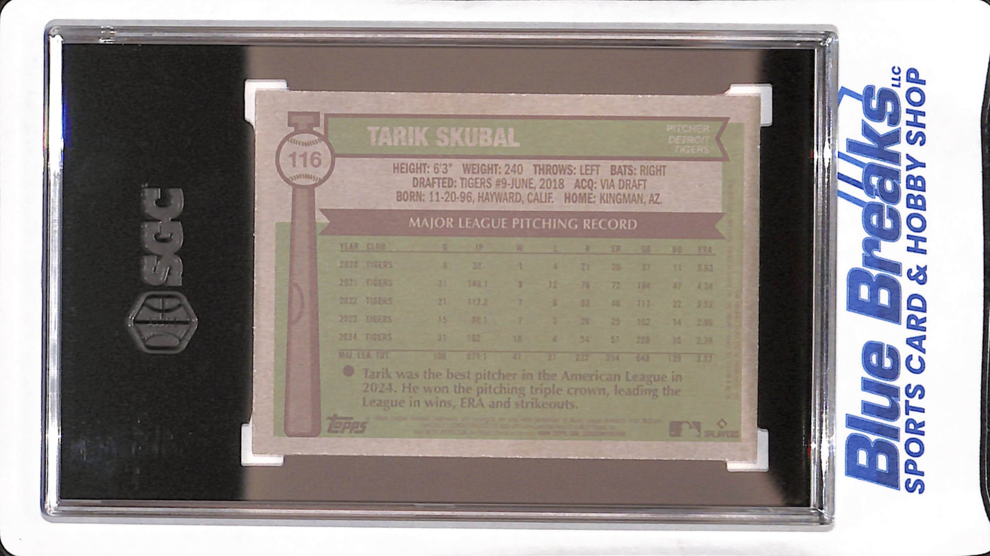 2025 Topps Heritage - Tarik Skubal - Alternate Cartoon Variation - Detroit Tigers - Baseball - SGC 10 - #116