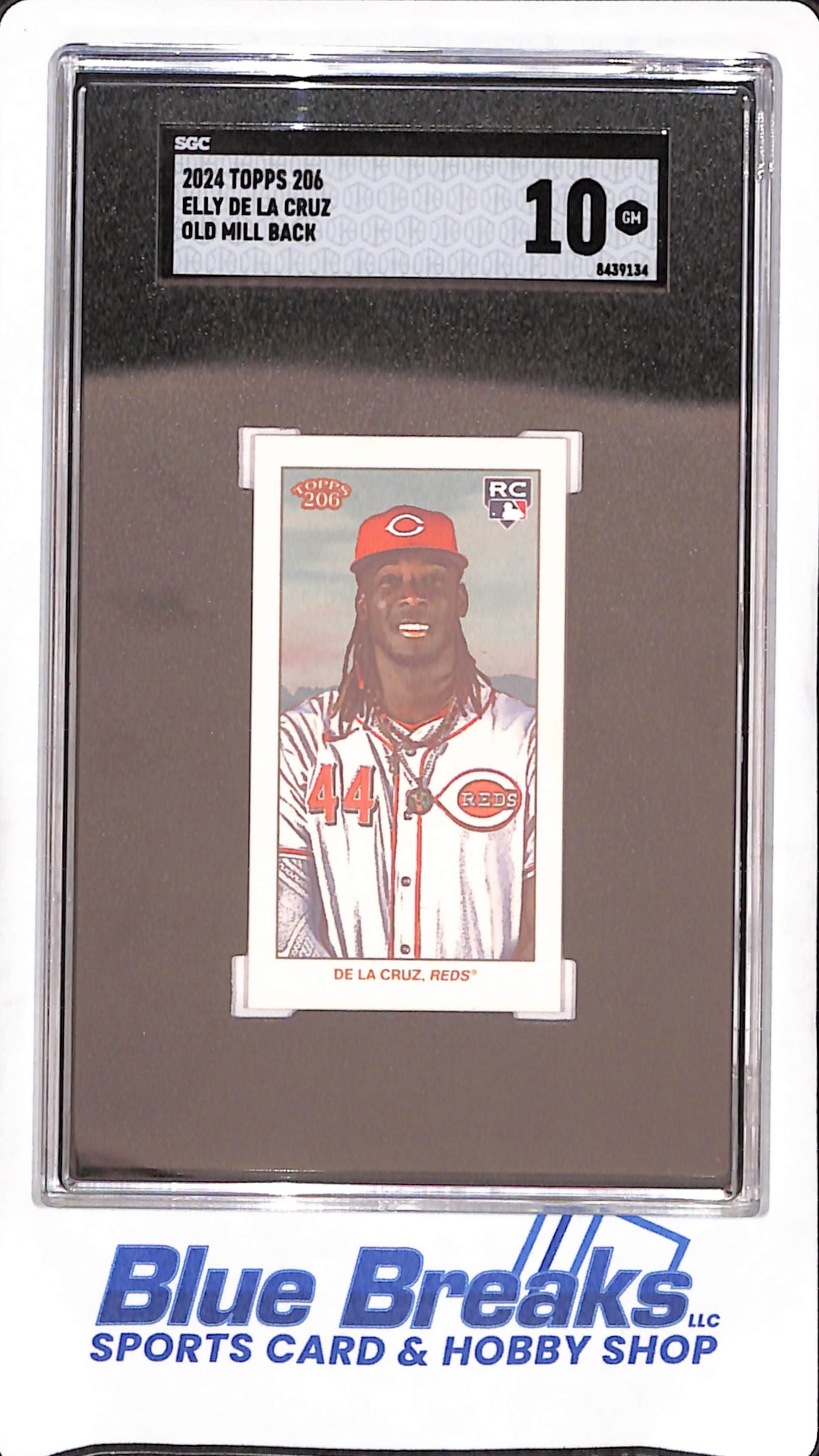 2024 Topps 206 - Elly De La Cruz - Old Mill Back RC - Cincinnati Reds - Baseball - SGC 10