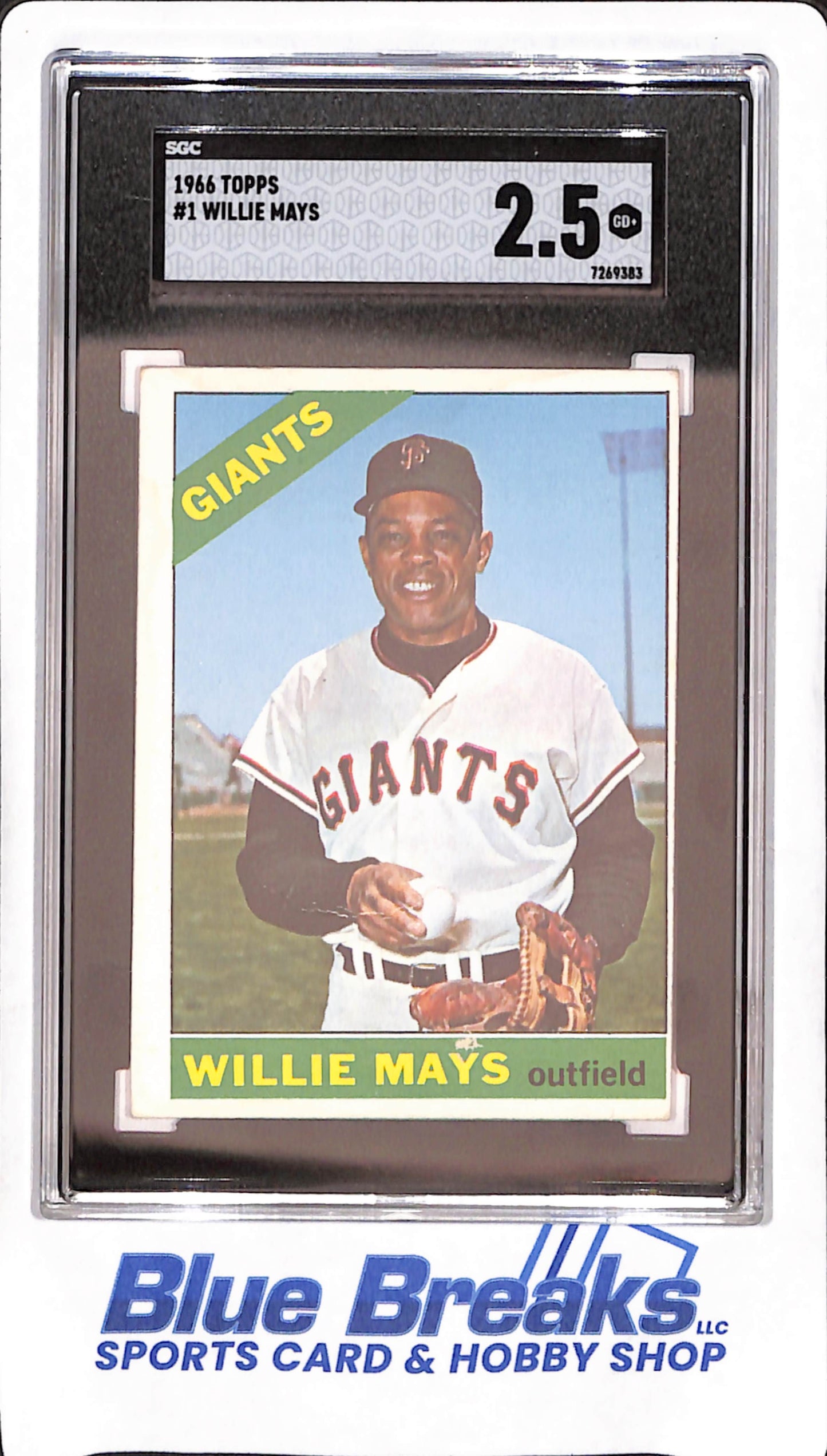 1966 Topps - Willie Mays - San Francisco Giants - Baseball - SGC 2.5 - #1