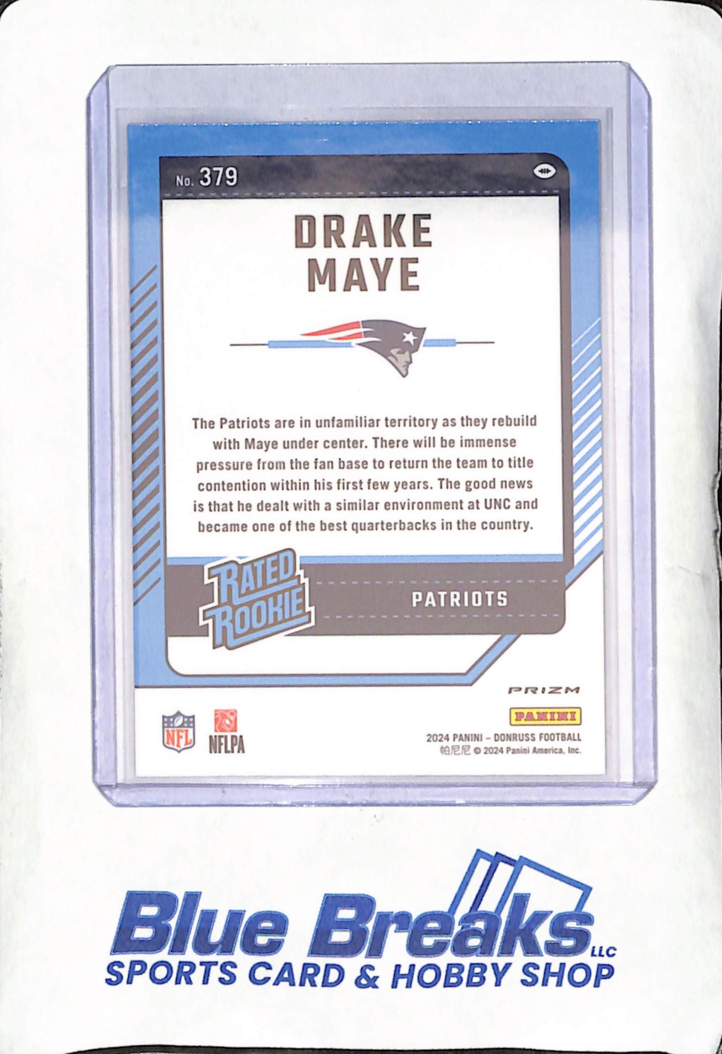 2024 Panini Donruss Optic - Drake Maye - Pink Rated Rookie - New England Patriots - Football - #379