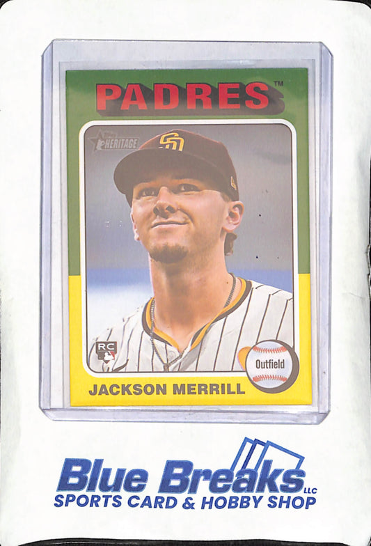 2024 Heritage - Jackson Merrill - No Signature Variation RC - San Diego Padres - Baseball - #689