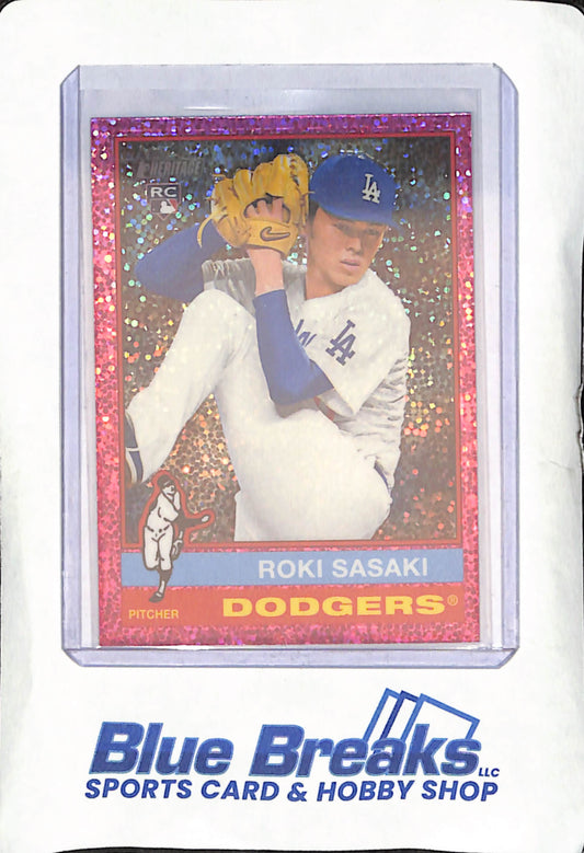 2025 Heritage - Roki Sasaki - Pink Sparkle Chrome Refractor RC - Los Angeles Dodgers - Baseball - #224