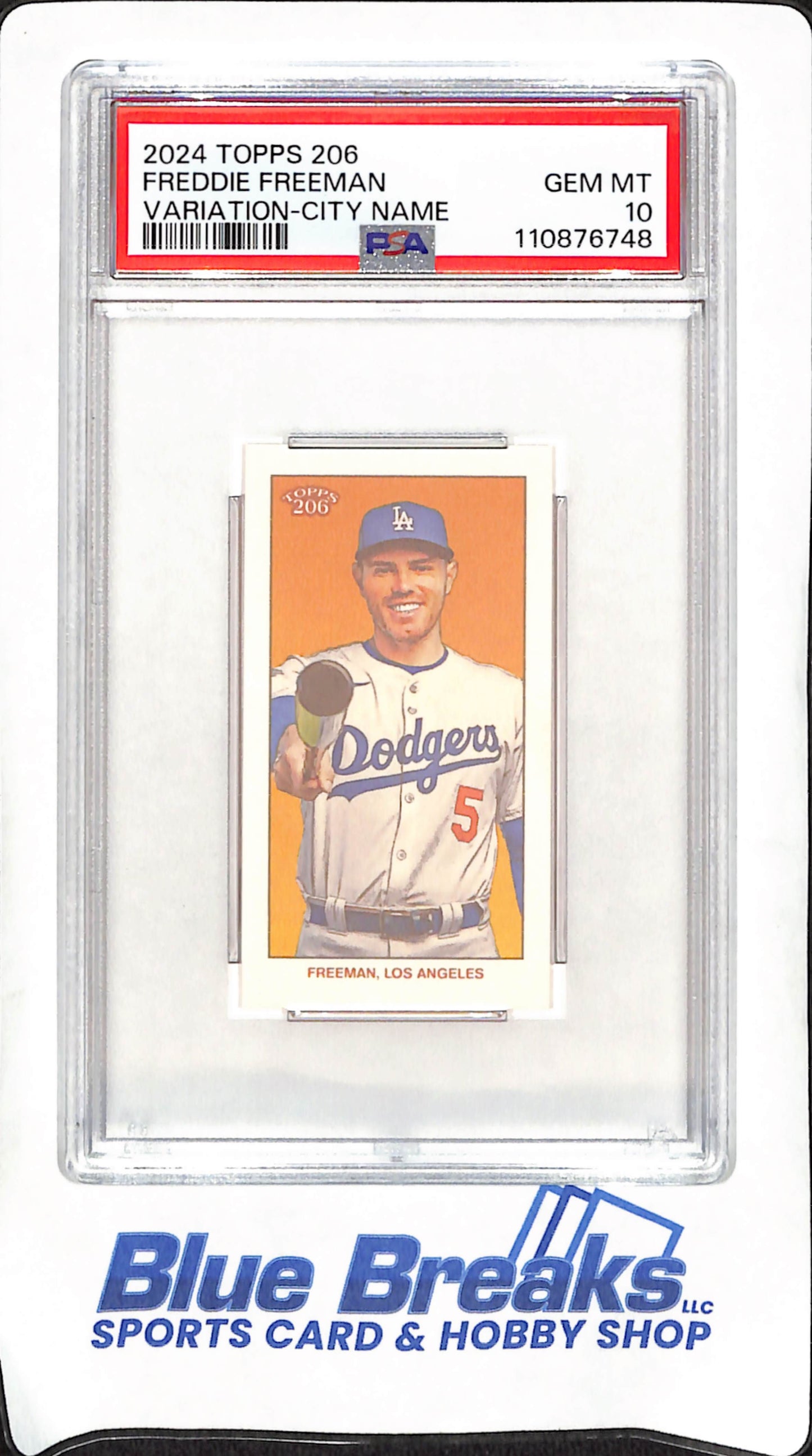 2024 Topps 206 - Freddie Freeman - City Name Variation - Los Angeles Dodgers - Baseball - PSA 10