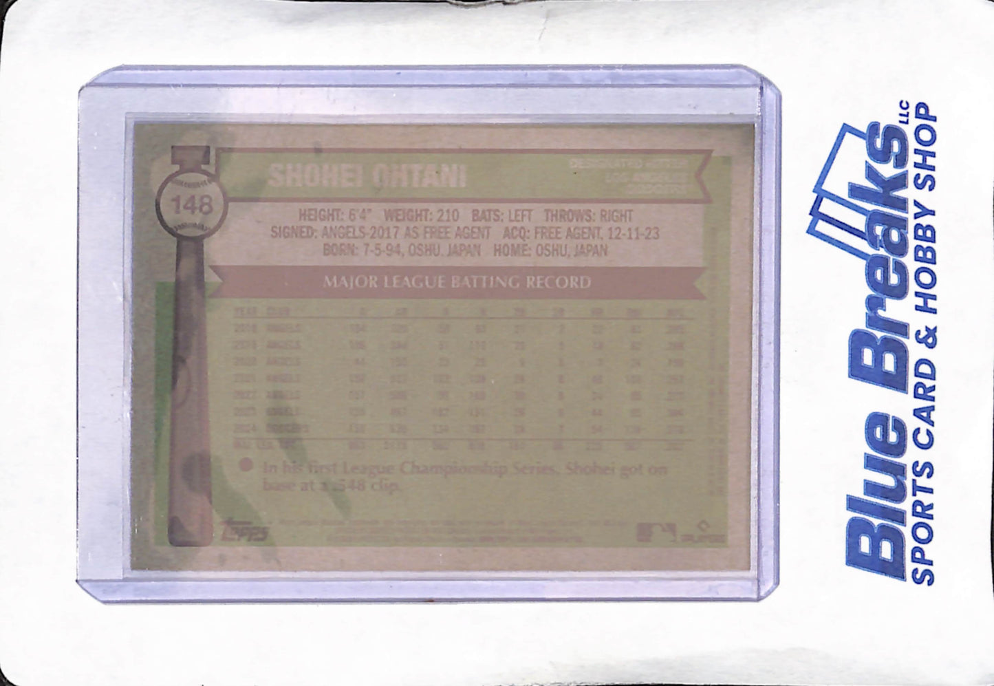 2025 Topps Heritage - Shohei Ohtani - Burgundy Sparkle Chrome Refractor - Los Angeles Dodgers - Baseball - #148
