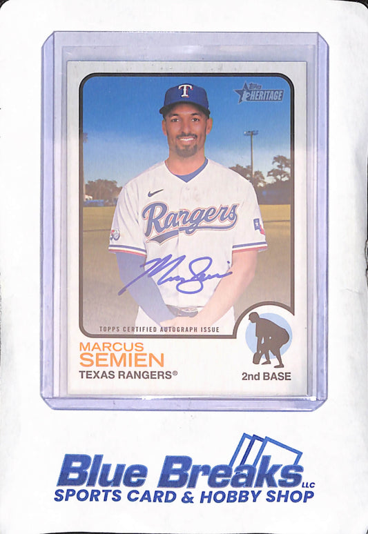 2022 Topps Heritage - Marcus Semien - Autograph - Texas Rangers - Baseball - #ROA-MS