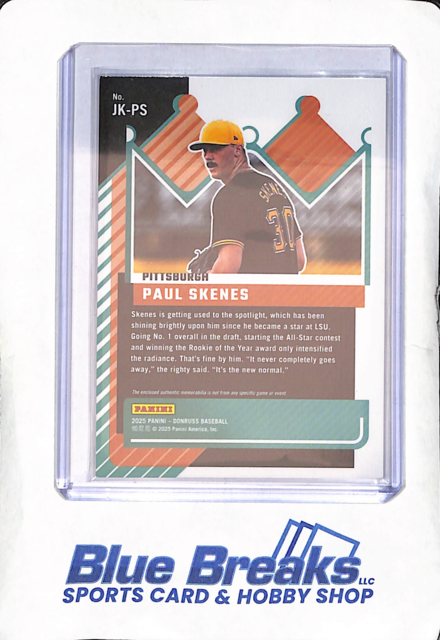 2024 Panini Donruss - Paul Skenes - Jersey Kings Relic - Pittsburgh Pirates - Baseball - #JK-PS